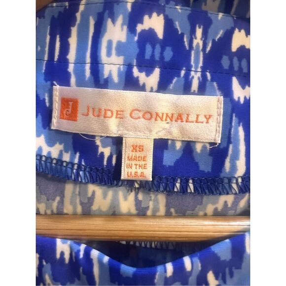 Jude Connally Size XS Tee Shirt Shift Dress Blue Geometric Kaleidoscope Print - Picture 9 of 9